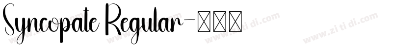 Syncopate Regular字体转换